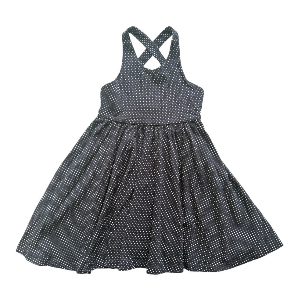 Alice + Ames Navy Polka Dot Pinafore Dress Size 6